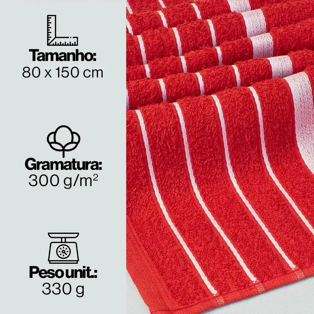Kit c/ 4 Toalha de Banho Gigante 80x150cm Atacado + Softmax