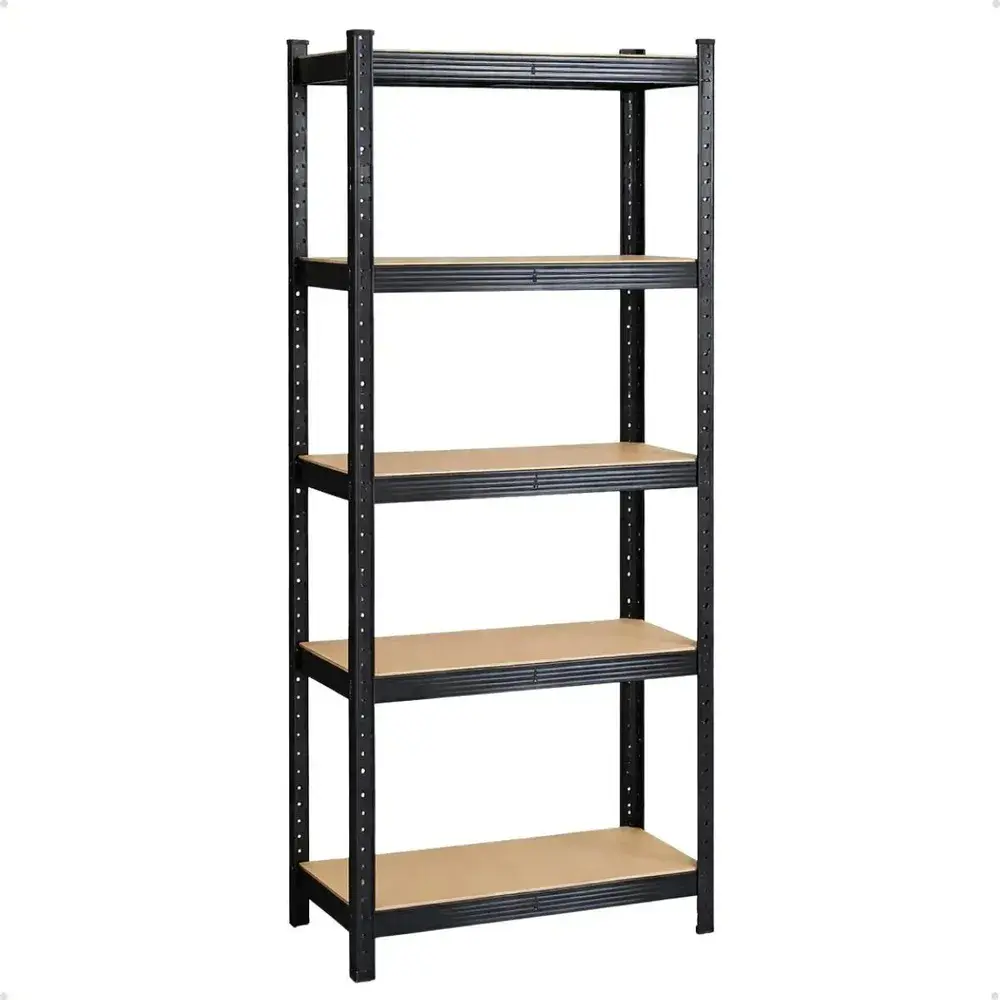 Estante Aço 5 Prateleiras Mdf Até 375kg 180cm X 60cm X 30cm Organizador Armário