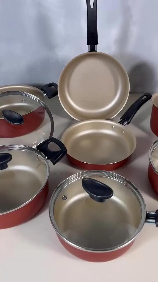 Conjunto Panelas Antiaderente 10 Peças Teflon Preto