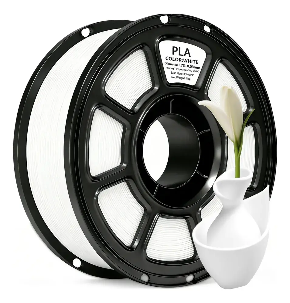 Filamento Pla 1,75mm 1kg Para Impressora 3D Branco Ou Preto