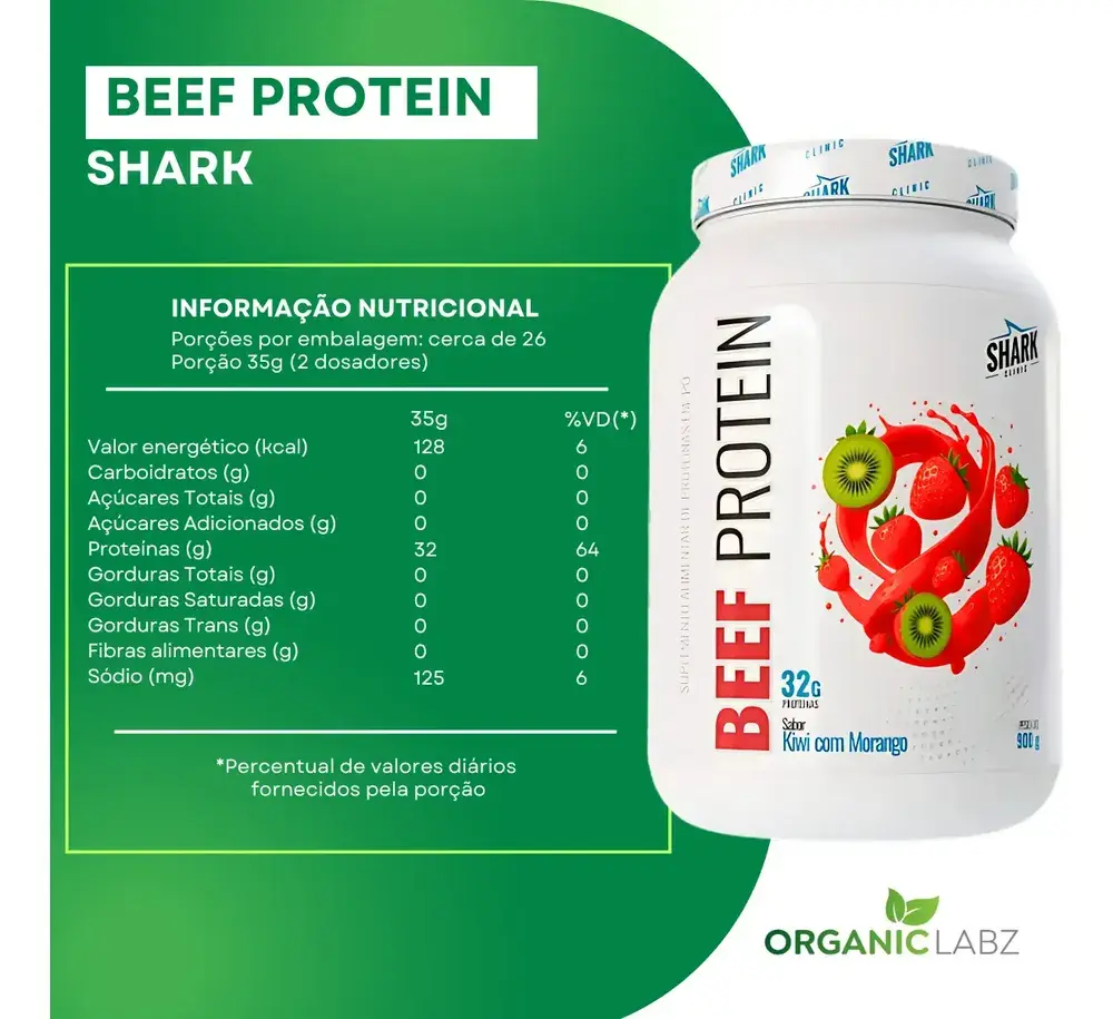 Proteína Isolada Beef Protein 900g Shark Pro Zero Lactose
