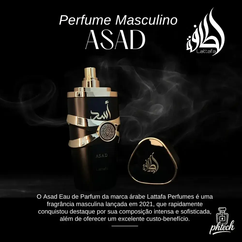 Perfume Lattafa Asad 100ml Eau De Parfum Original Árabe Com Nota Fiscal E Selo Original