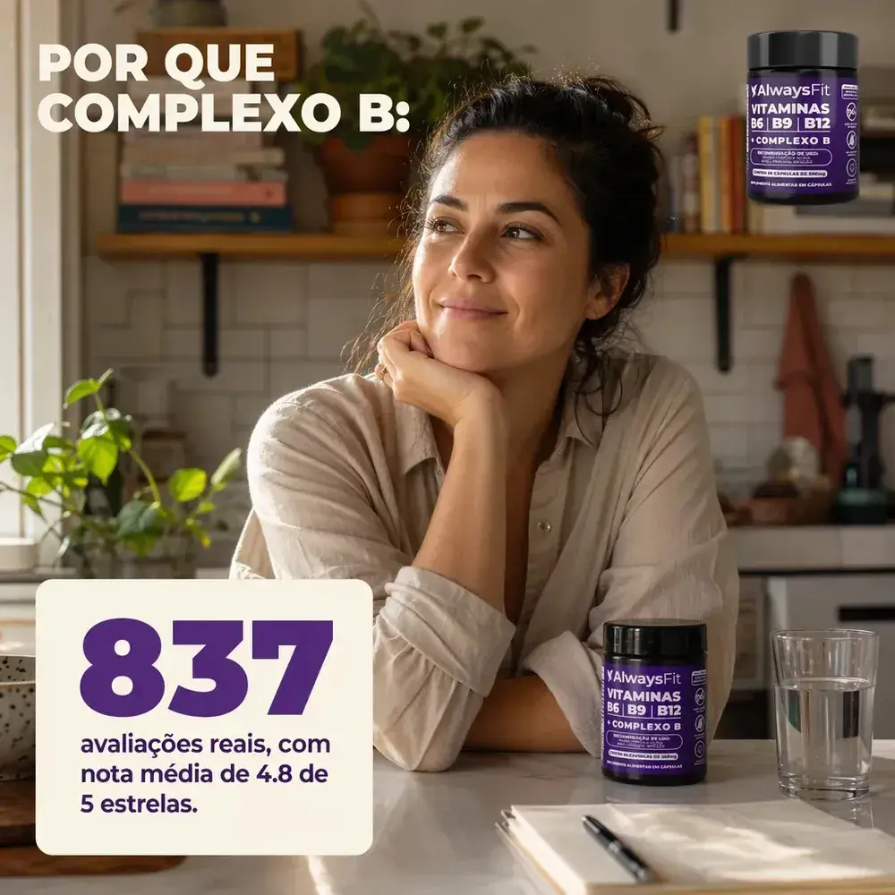 Kit 03 Complexo B AlwaysFit Metilfolato + Metilcobalamina + Vitaminas do Complexo B
