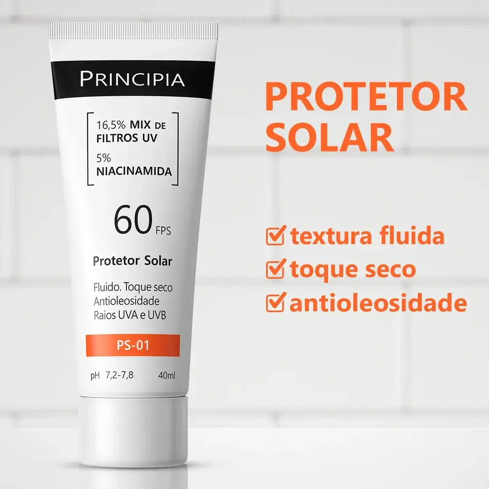 Kit Principia para Rotina de Skincare Pele Sensível com Protetor Solar FPS60