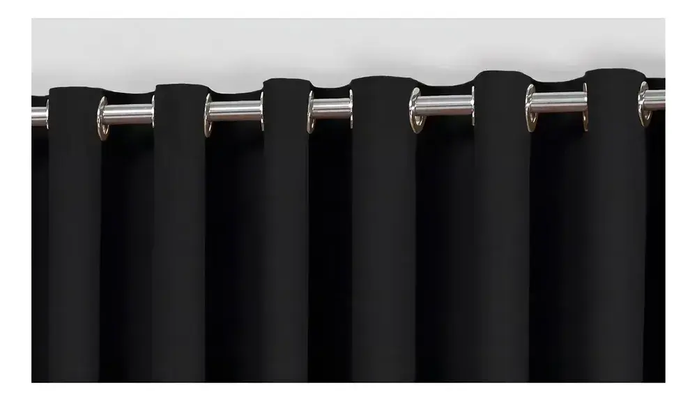 Cortina Blackout em Tecido 3,00x2,80 Corta Luz Preta