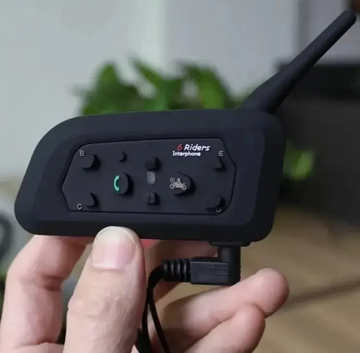 Par Intercomunicador V6 Plus Capacete Comunicador Sem Fio Bluetooth Moto