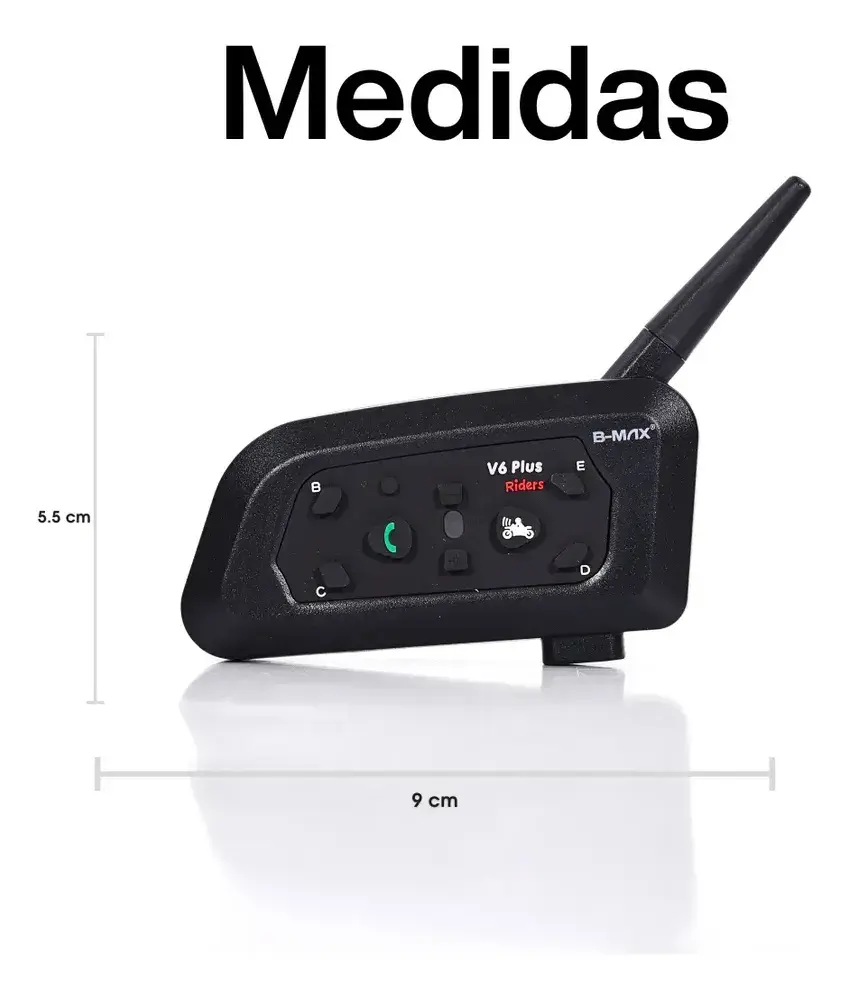 Par Intercomunicador V6 Plus Capacete Comunicador Sem Fio Bluetooth Moto