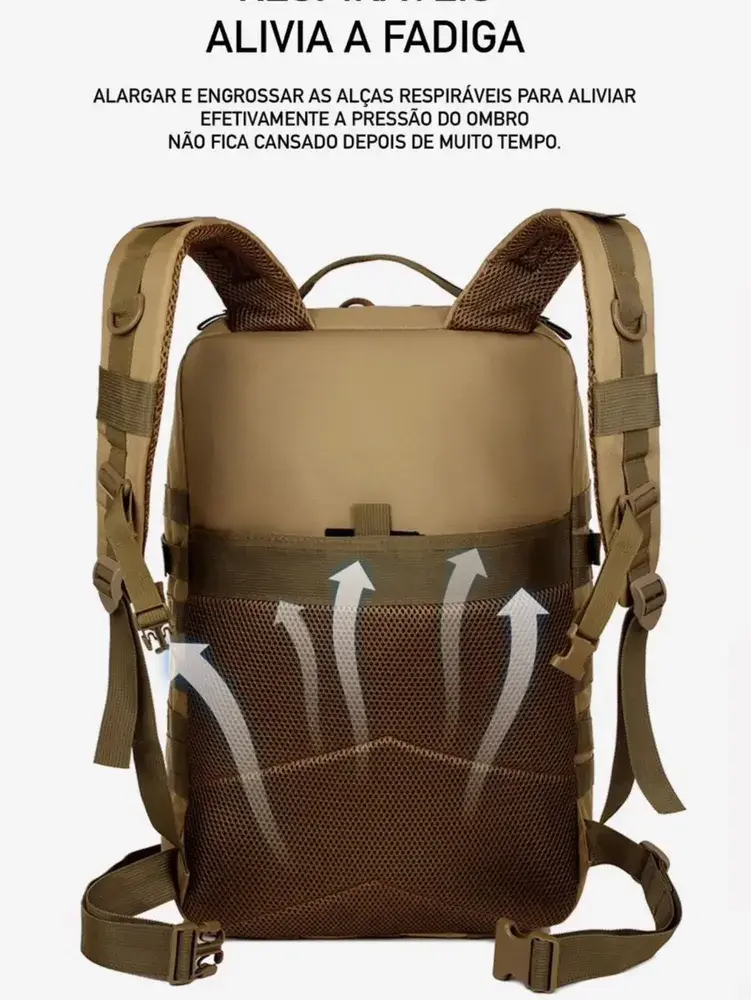 Mochila Tática Impermeável Militar Reforçada Grande 50litros