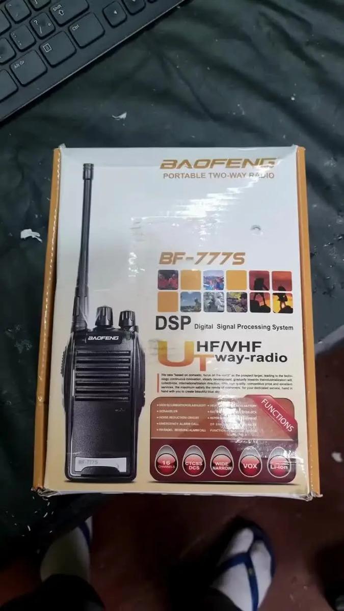 Kit 2 Radio Comunicador 16 Ch 12km Baofeng 777s Ht Cor Preto