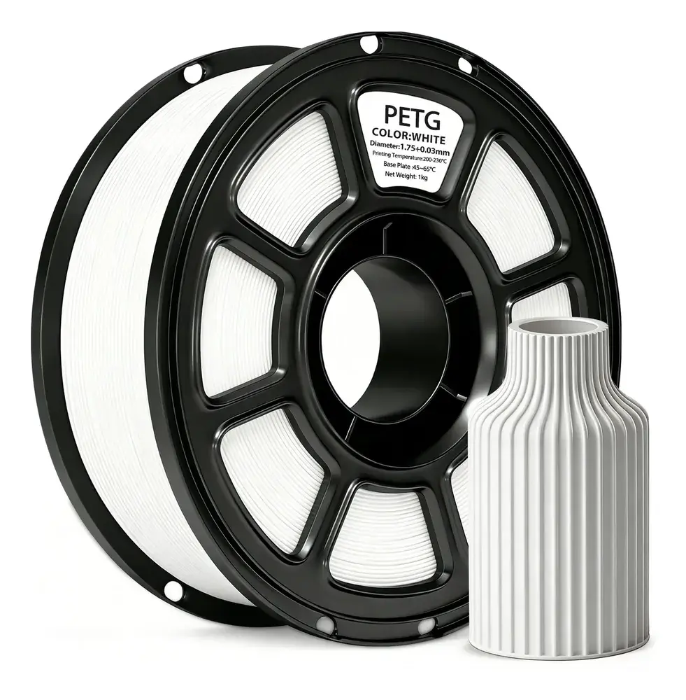 Filamento Petg 1,75mm 1kg Para Impressora 3D Branco Ou Preto