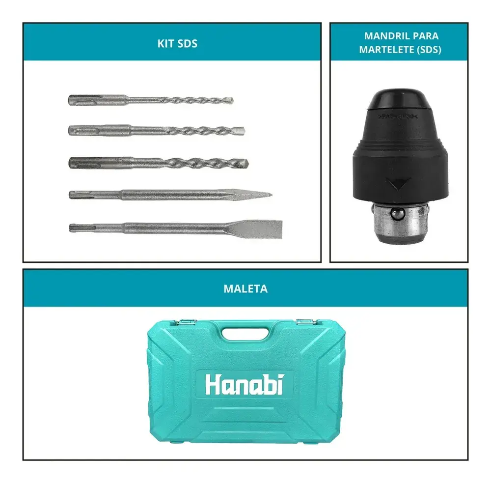 Martelete Perfurador Rompedor Professional 26mm 1300w Sds