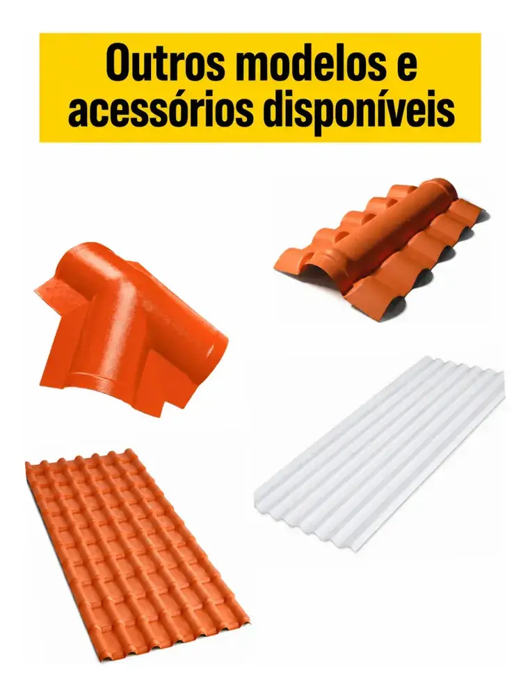 Telha PVC Plan Cerâmica 2,40x1,10m Laranja