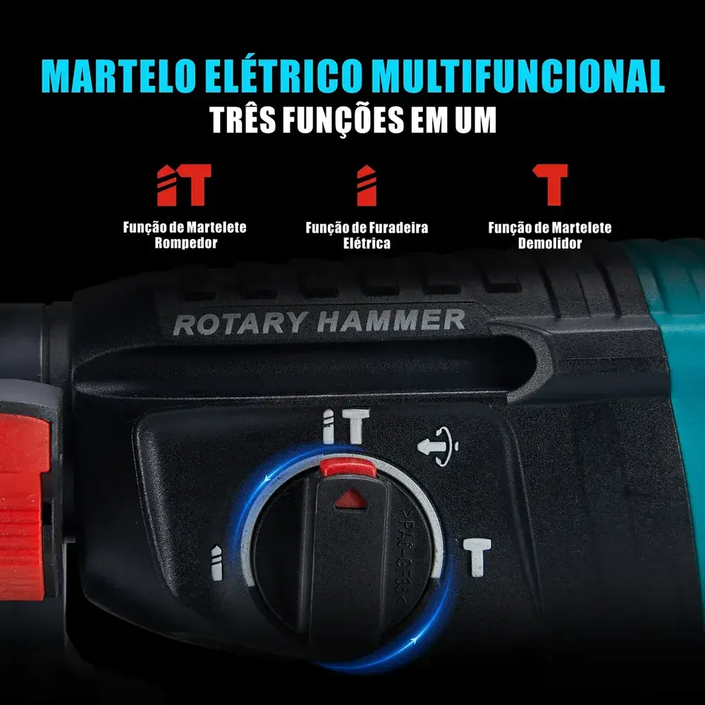 Martelete Perfurador Rompedor Professional 26mm 1300w Sds