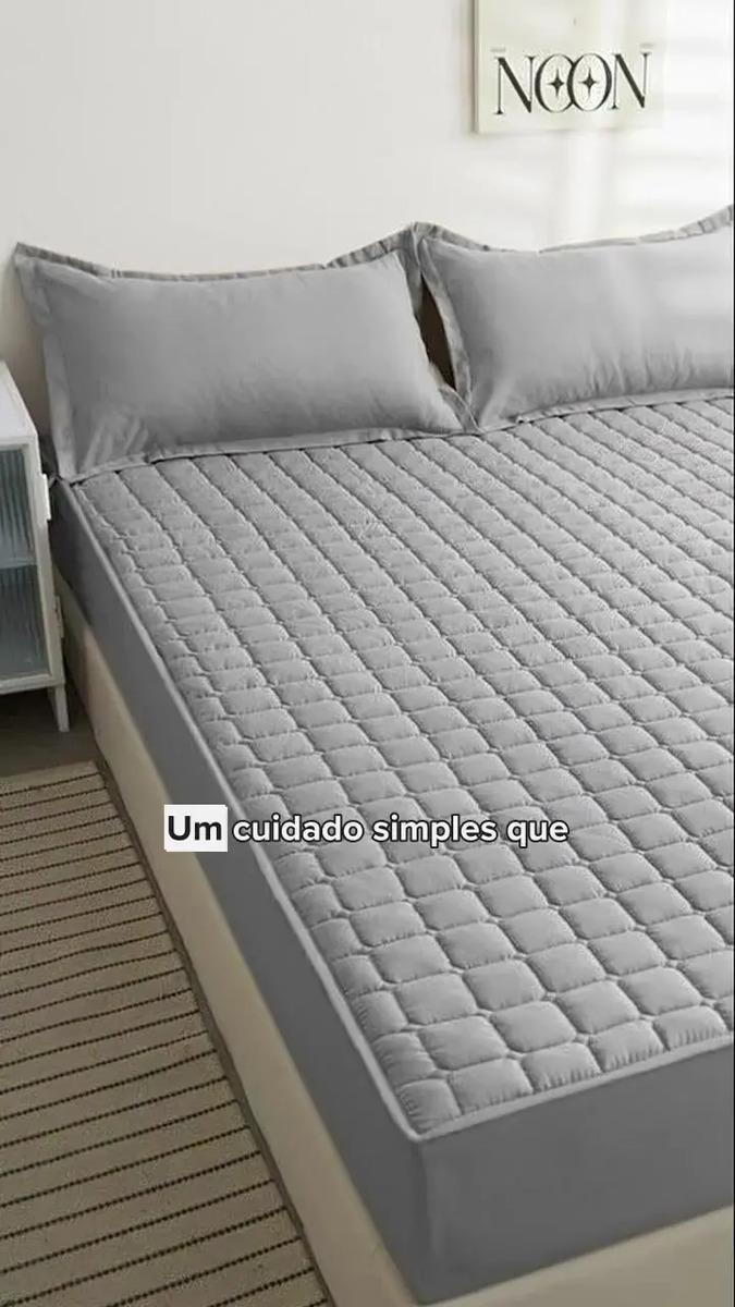 Capa Protetora Colchão Box Casal Padrão Matelado Impermeável