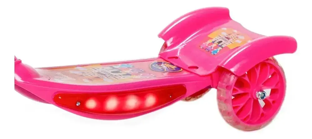 Patinete Infantil Musical Replay Kids Kiddy com 3 Rodas e Luz de LED Rosa