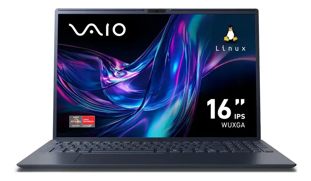 Notebook Vaio Fe16 Amd Ryzen 7 5825u Linux 8gb RAM 512gb Ssd Wi-Fi 6 Tela 16 Ips Wuxga Antirreflexo Cinza Grafite