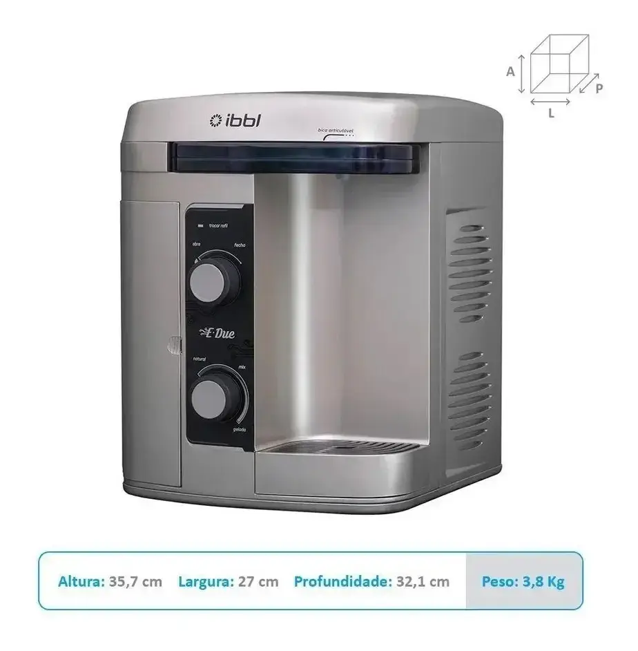 Purificador De Água Ibbl E-due Prata 79073001