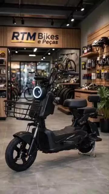 Bicicleta Elétrica Altrax 350w 500w 1000w 48v 60km Mobility Preto