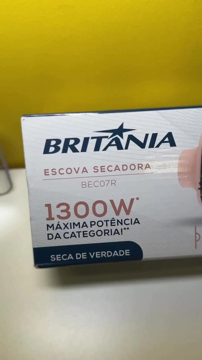 Escova Secadora e Modeladora Britânia 4 em 1 Anti Frizz BEC07R 1300W