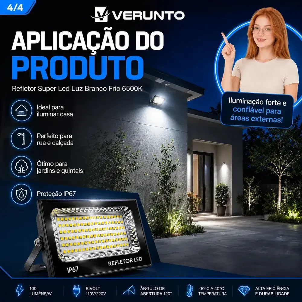 Kit 2 Refletor Super Led 400w Ip67 Holofote Bivolt Prova D'água