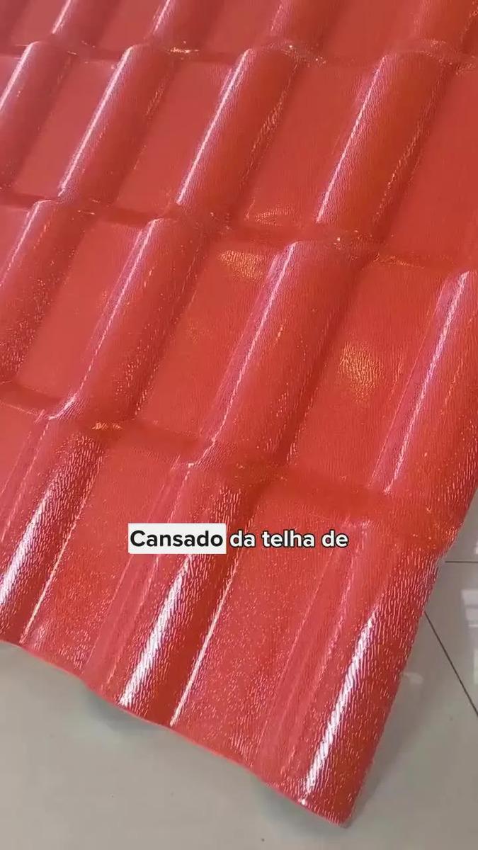 Telha PVC Plan Cerâmica 2,40x1,10m Laranja