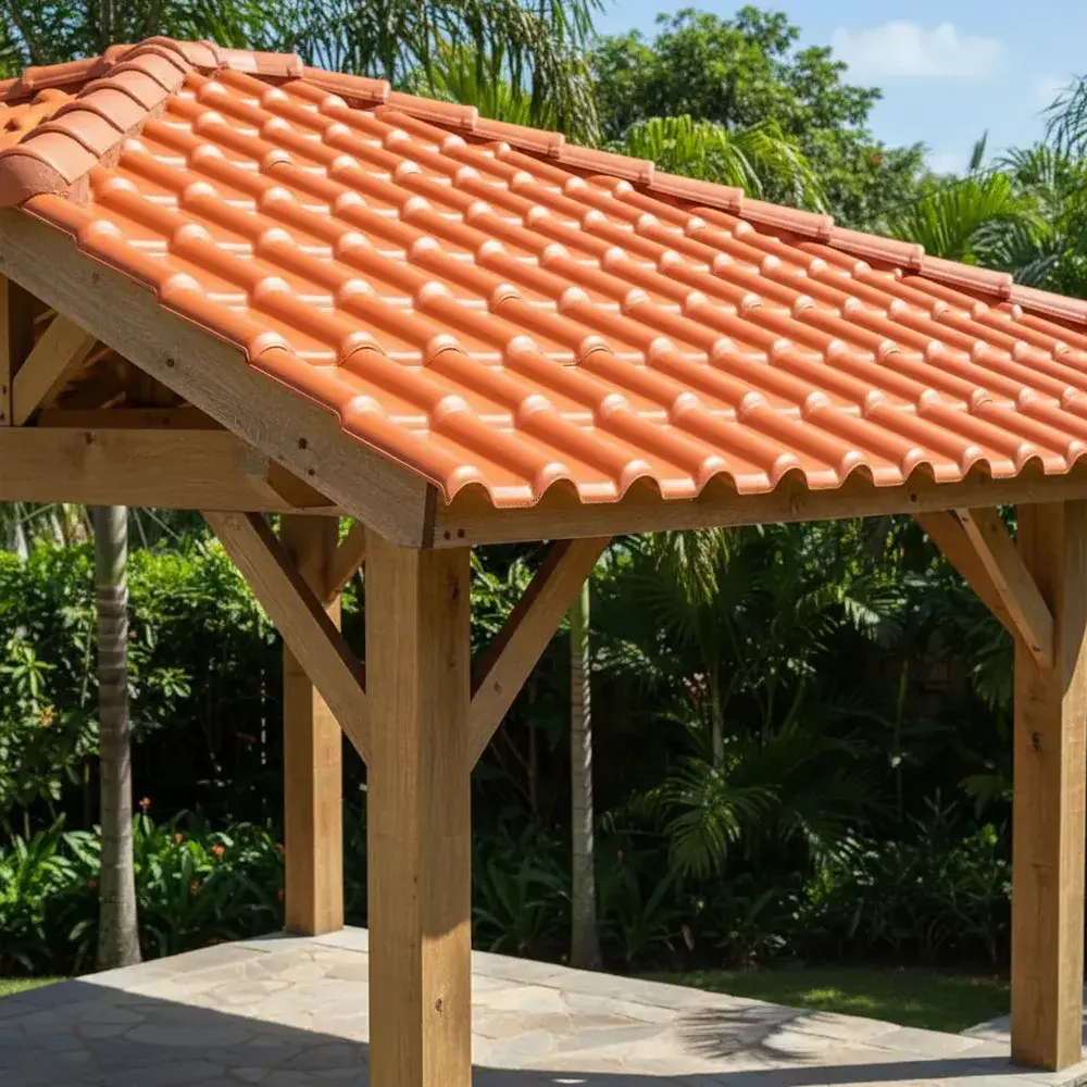 Telha PVC Plan Cerâmica 2,40x1,10m Laranja