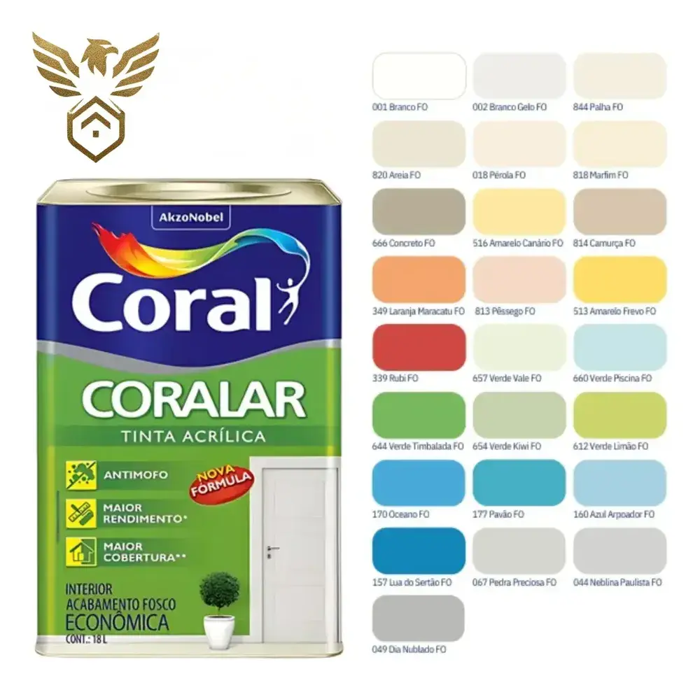 Tinta Coralar Anti Mofo Acrilica Coral Escolha Sua Cor