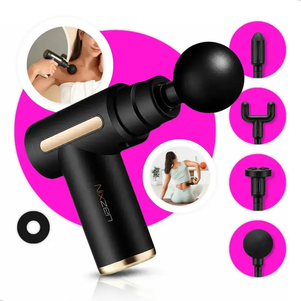 Massageador Pistola Elétrica Profissional Muscular Portátil Nixzen