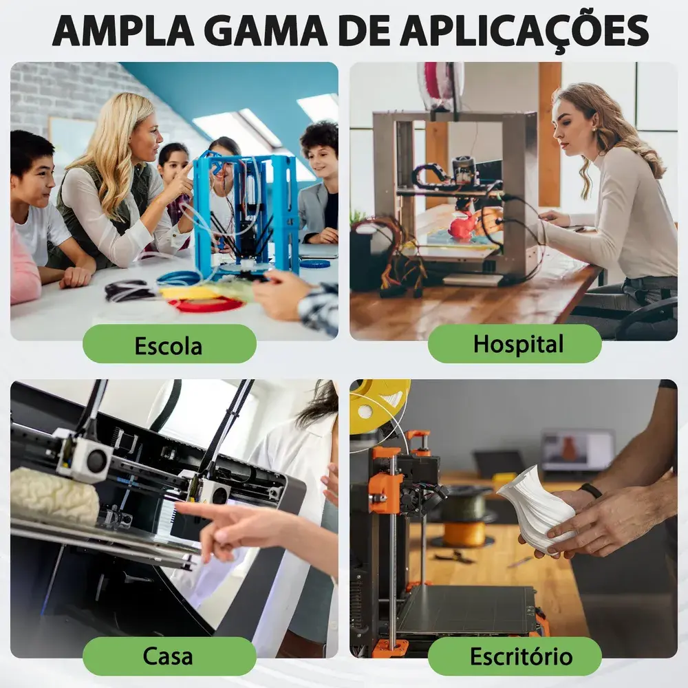 Filamento Pla 1,75mm 1kg Para Impressora 3D Branco Ou Preto