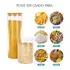 Kit 9 Potes Mantimentos Vidro Herméticos com Tampa Bambu Epsilon