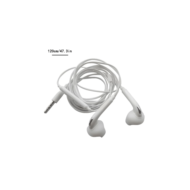 Fones de ouvido estéreo intra-auriculares H'maston S6 com graves, conector de 3,5 mm, preto, HIFI com fio, microfone, cabo de 1,2 m, P2