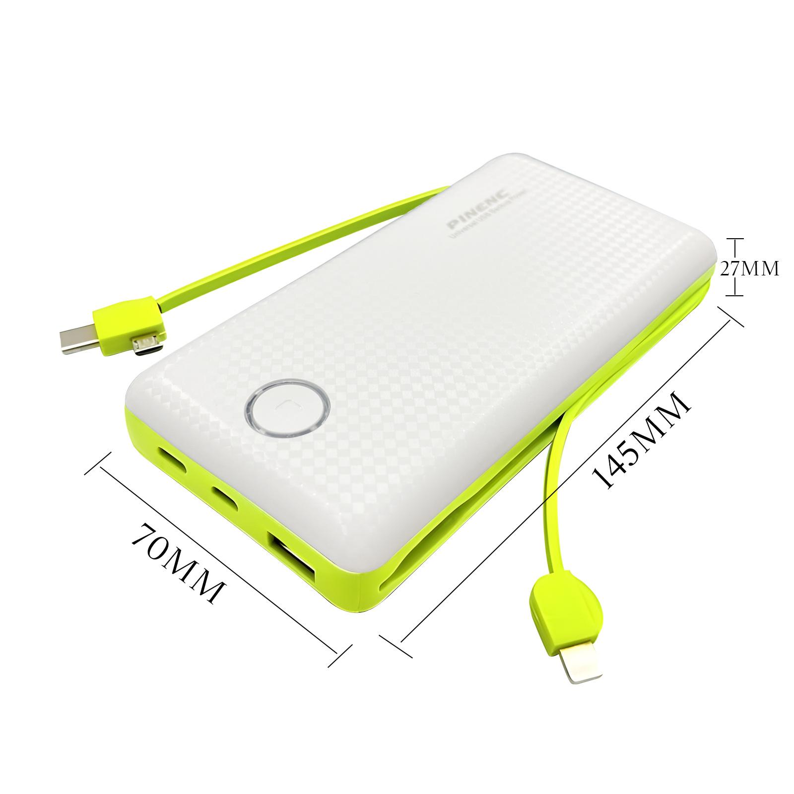 Power Bank Portátil Universal de 20.000mAh para Android e iOS