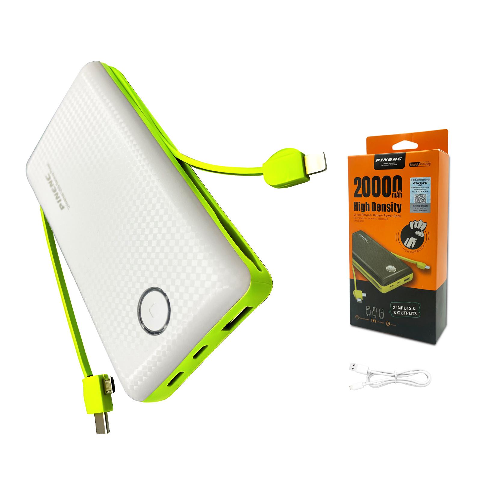 Power Bank Portátil Universal de 20.000mAh para Android e iOS