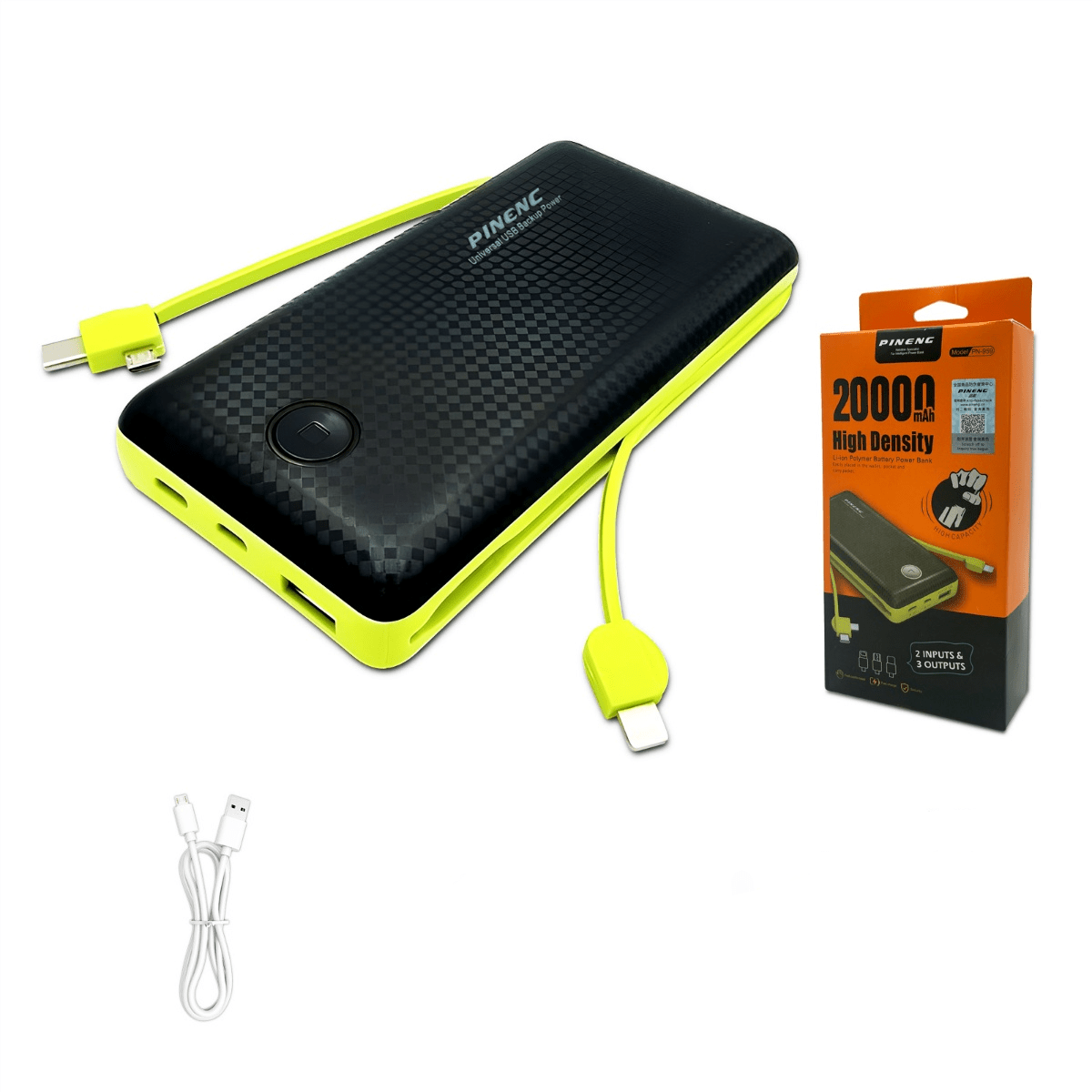 Power Bank Portátil Universal de 20.000mAh para Android e iOS