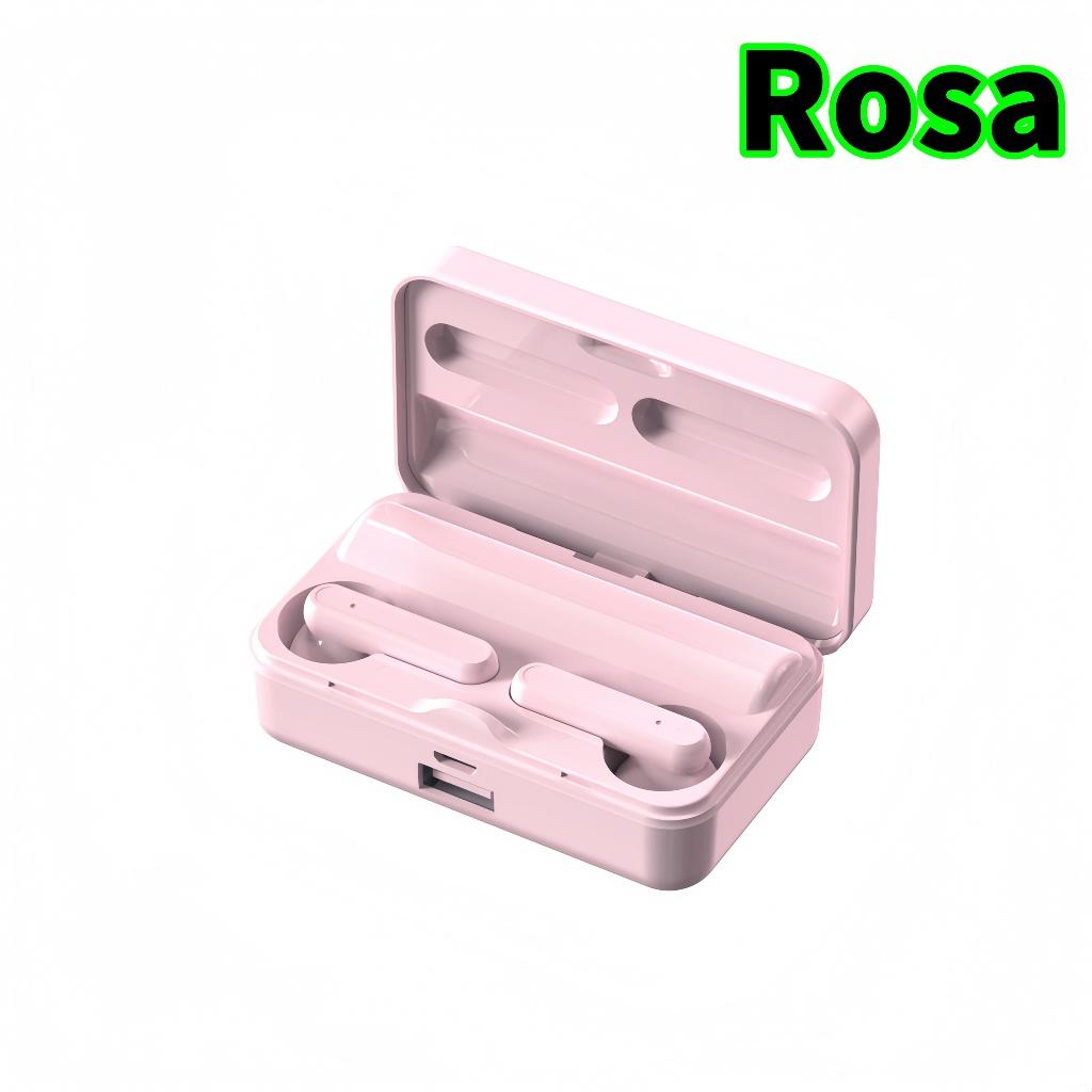Fones de ouvido TWS Bluetooth 5.2 com superfície espelhada de alto brilho, som estéreo binaural HiFi e tela LED