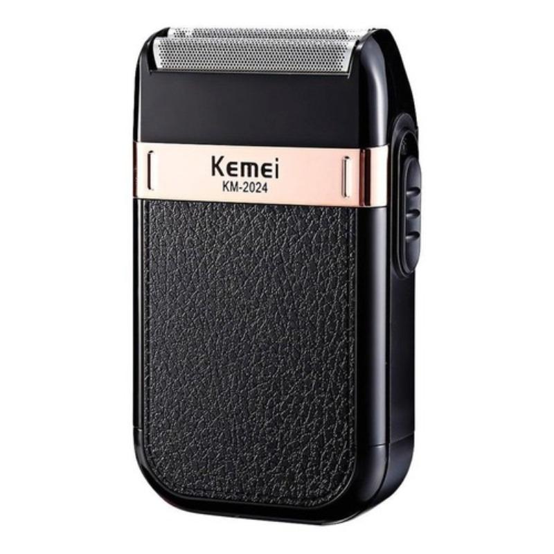 Barbeador Elétrico Sem Fio Recarregável Kemei Classic Shaver Km 2024 - Bivolt 110V/220V - Máquina de Barbear