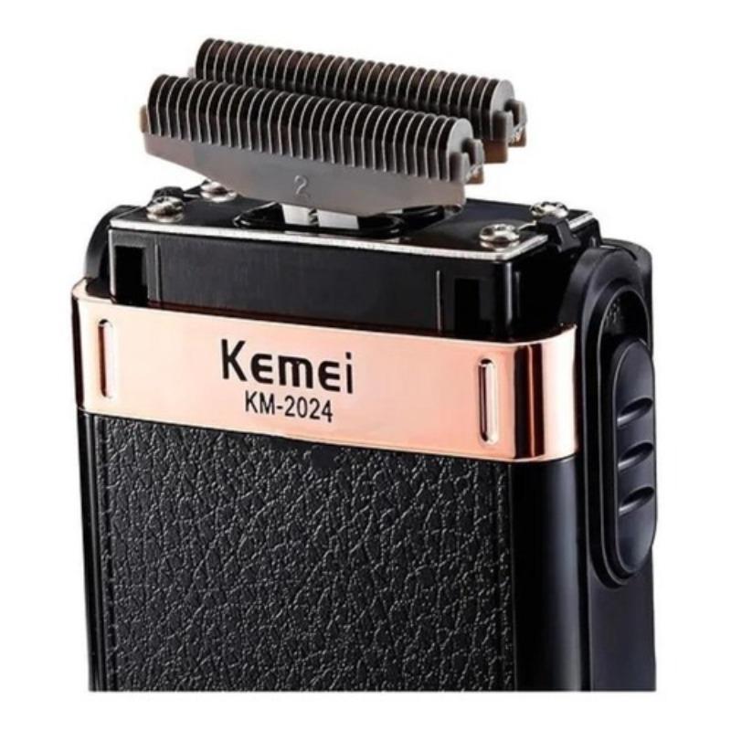 Barbeador Elétrico Sem Fio Recarregável Kemei Classic Shaver Km 2024 - Bivolt 110V/220V - Máquina de Barbear