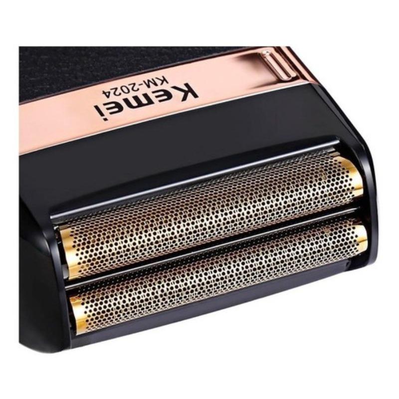 Barbeador Elétrico Sem Fio Recarregável Kemei Classic Shaver Km 2024 - Bivolt 110V/220V - Máquina de Barbear