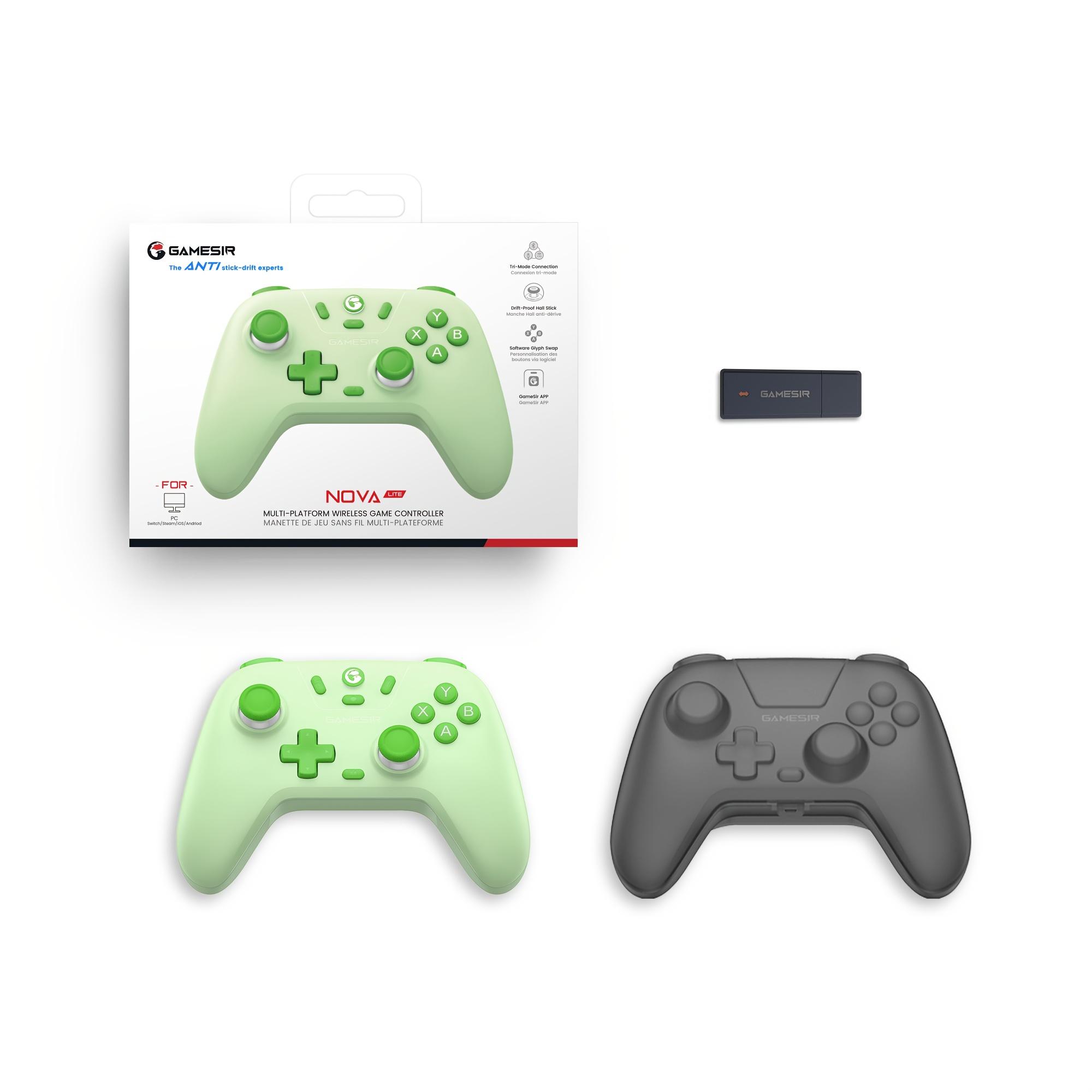 GameSir T4 Nova Lite Controle de Jogo Sem Fio para Switch, Android, IOS, PC e Jogos Steam Inclui Receptor Sem Fio 2.4Ghz