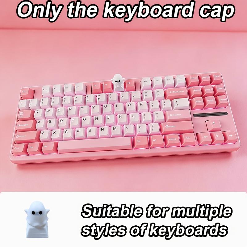 Teclado Mecânico de Escritório, Teclas com Impressão 3D para Aparência Decorativa, Teclas com Luz de Fundo Branca, Tema de Halloween