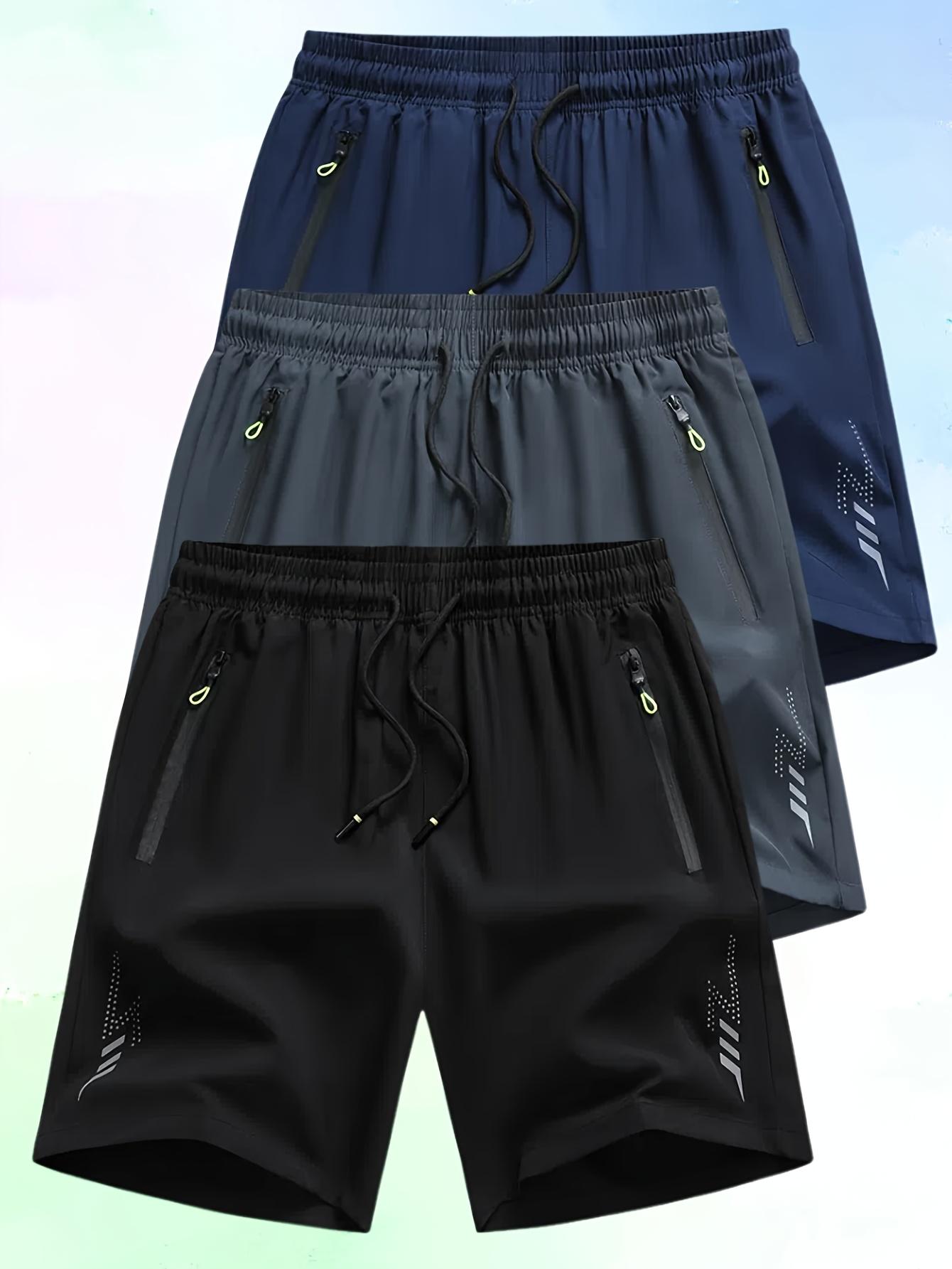 Short masculino de verão, casual esportivo, short respirável de secagem rápida para corrida, fitness, ciclismo, caminhada, natação e uso ao ar livre. Categoria: short masculino casual esportivo