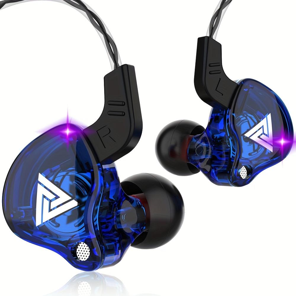 Auriculares Desportivos QKZ AK6 In-Ear com Controlo por Fio e Microfone, Graves Potentes, Headset Móvel, Som Mágico, Gaming, Desporto, Fitness, 3.5mm