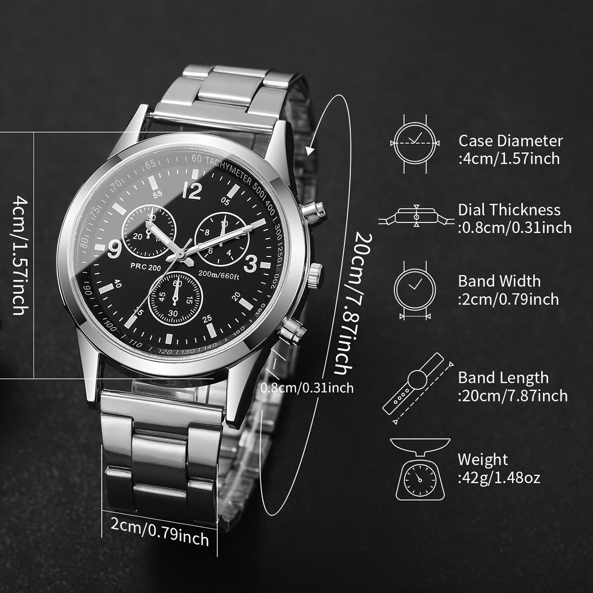 Relógio Masculino All-Match Esfera com Escala de Números Fácil Clássico Trendy Temperamento Relógio de Quartzo (1pc/Set) Caixa de Relógio Não Incluída