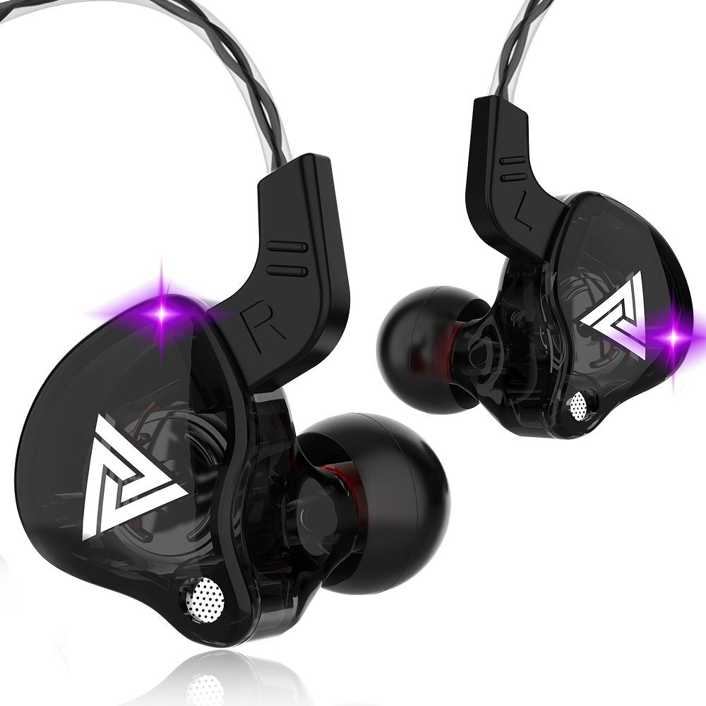 Auriculares Desportivos QKZ AK6 In-Ear com Controlo por Fio e Microfone, Graves Potentes, Headset Móvel, Som Mágico, Gaming, Desporto, Fitness, 3.5mm