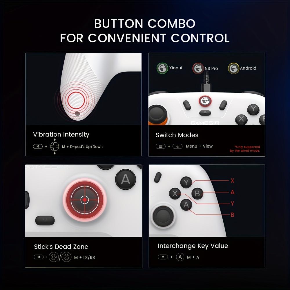 GameSir T4 Nova Lite Controle de Jogo Sem Fio para Switch, Android, IOS, PC e Jogos Steam Inclui Receptor Sem Fio 2.4Ghz