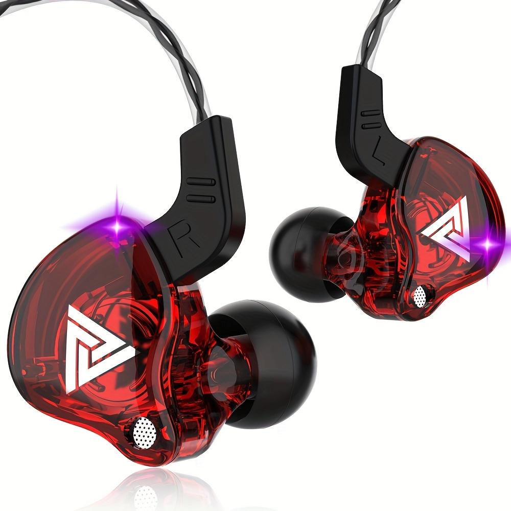 Auriculares Desportivos QKZ AK6 In-Ear com Controlo por Fio e Microfone, Graves Potentes, Headset Móvel, Som Mágico, Gaming, Desporto, Fitness, 3.5mm