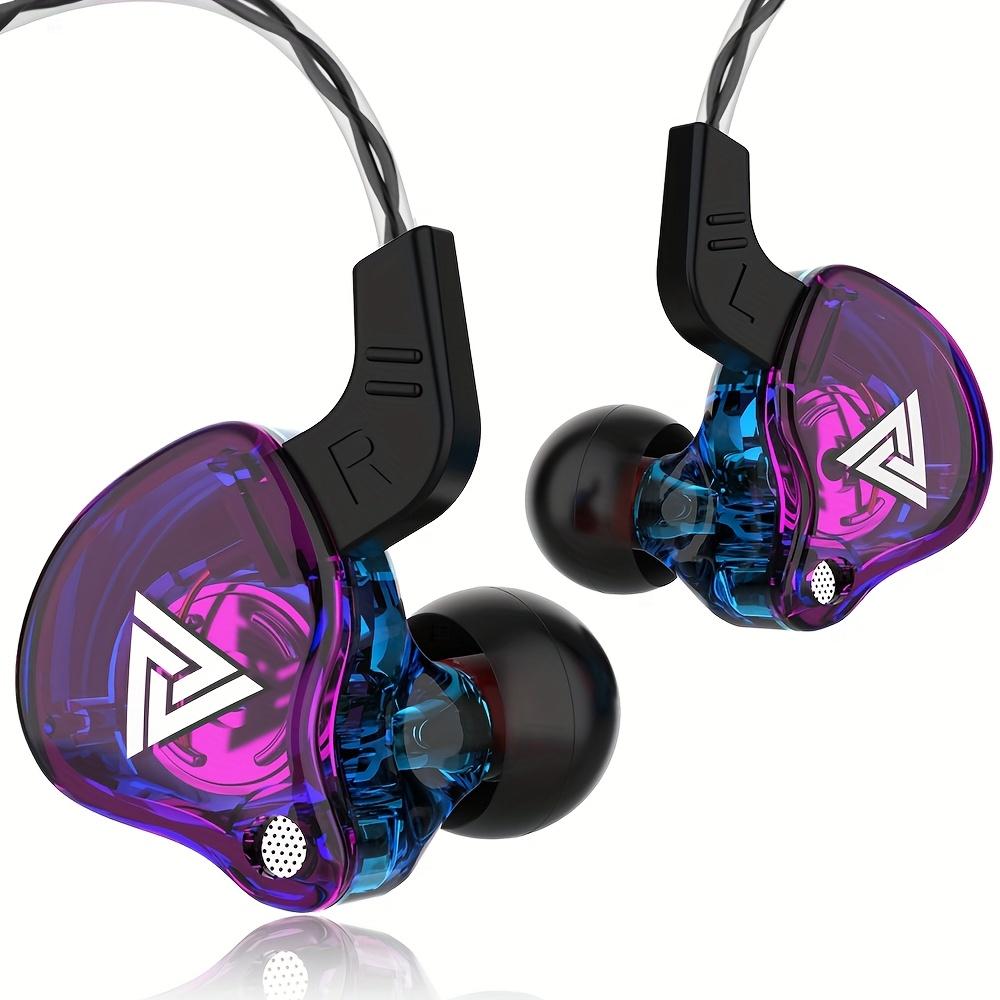 Auriculares Desportivos QKZ AK6 In-Ear com Controlo por Fio e Microfone, Graves Potentes, Headset Móvel, Som Mágico, Gaming, Desporto, Fitness, 3.5mm