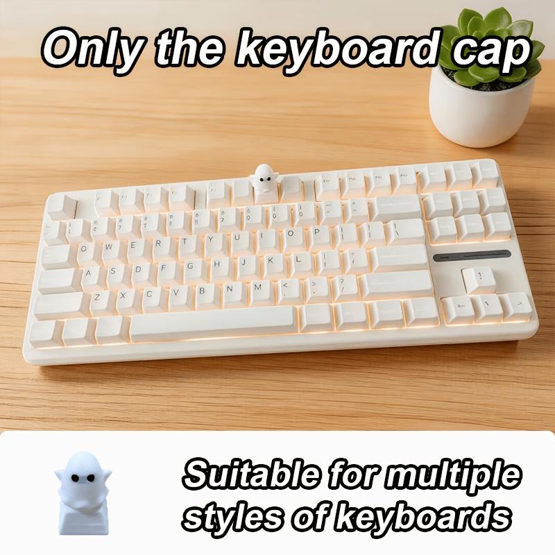 Teclado Mecânico de Escritório, Teclas com Impressão 3D para Aparência Decorativa, Teclas com Luz de Fundo Branca, Tema de Halloween