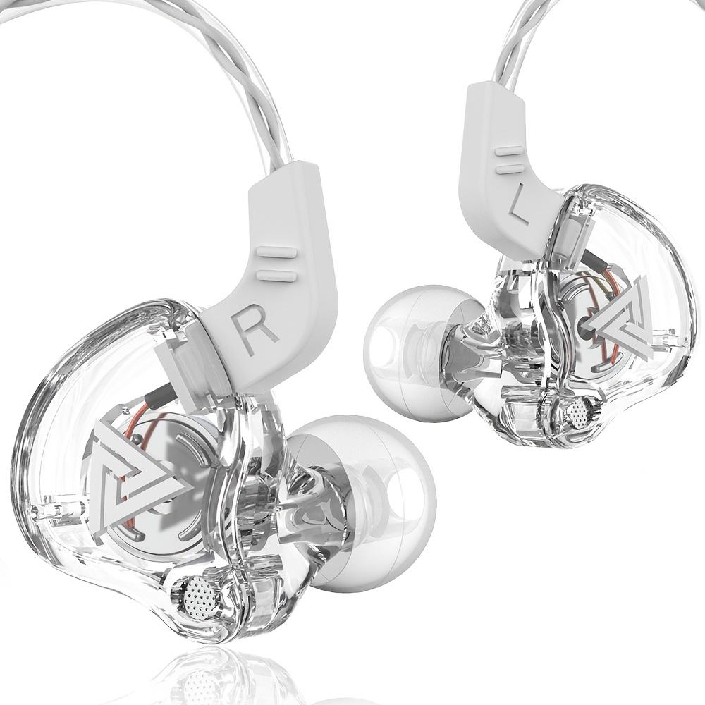 Auriculares Desportivos QKZ AK6 In-Ear com Controlo por Fio e Microfone, Graves Potentes, Headset Móvel, Som Mágico, Gaming, Desporto, Fitness, 3.5mm