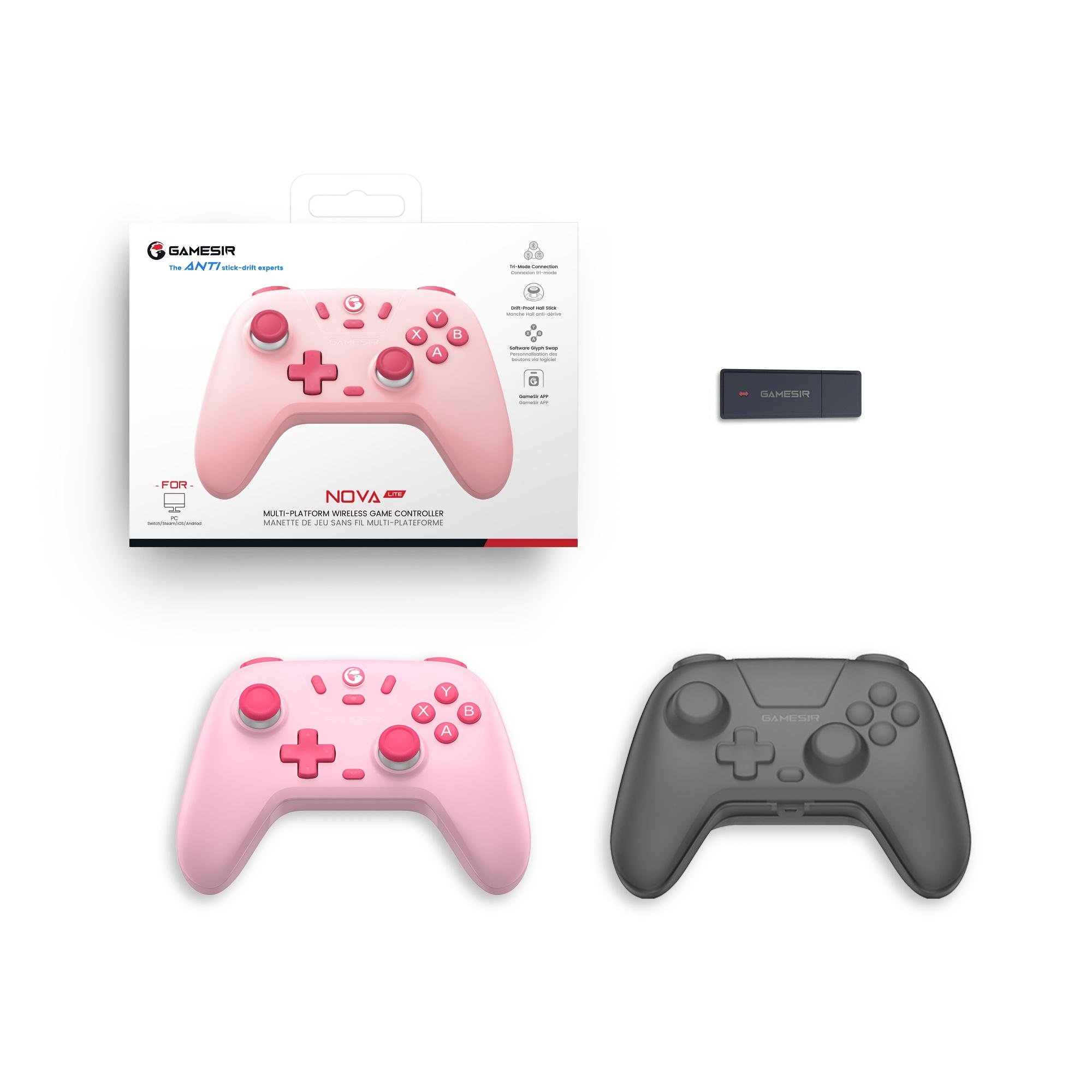 GameSir T4 Nova Lite Controle de Jogo Sem Fio para Switch, Android, IOS, PC e Jogos Steam Inclui Receptor Sem Fio 2.4Ghz